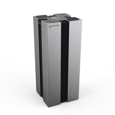 Atherra AirExchange 750‑T luchtreiniger met HEPA‑filter voor beste luchtreiniging, kleur grijs, zijkant