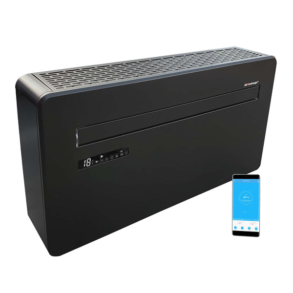 AirExchange monoblock warmtepomp, kleur zwart, met app