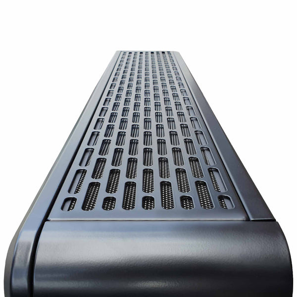 AirExchange monoblock warmtepomp, kleur zwart, bovenkant van bovenaf