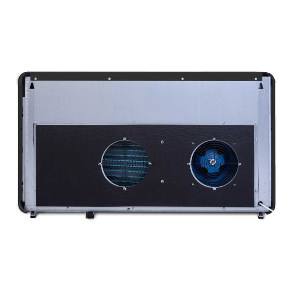 AirExchange monoblock warmtepomp, kleur zwart, achterkant