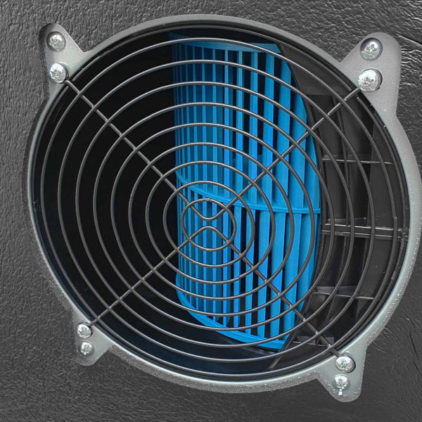 AirExchange monoblock warmtepomp, kleur zwart, binnenkant