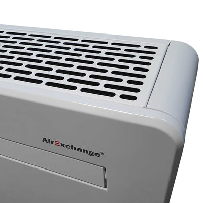 AirExchange monoblock warmtepomp, kleur wit, rechter bovenkant