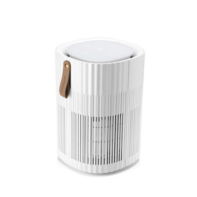 AirExchange 150‑T, fluisterstille luchtreiniger voor in de slaapkamer, voor schone lucht en betere slaap, wit, zijkant