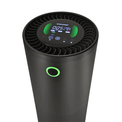 AirExchange 600-T luchtreiniger voor de slaapkamer met HEPA-filter, zwart, met display