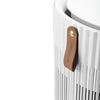 AirExchange 150‑T, fluisterstille luchtreiniger voor in de slaapkamer, voor schone lucht en betere slaap, wit, met leren handgreep